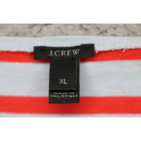 J. Crew Women's Size XL Grosgrain Ribbon Striped T-Shirt Nautical Buttons - Picture 3 of 8
